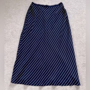 Vintage Navy/White Pinstripe Maxi Skirt